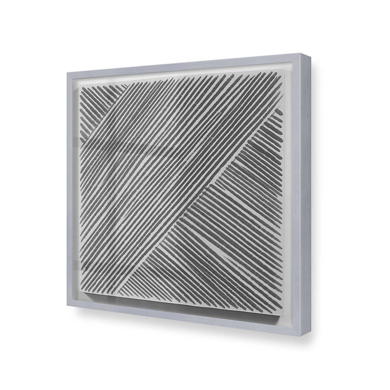 Linear Illusion I, Polished Chrome Single Picture Framed, 21.75" H x 21.75" W