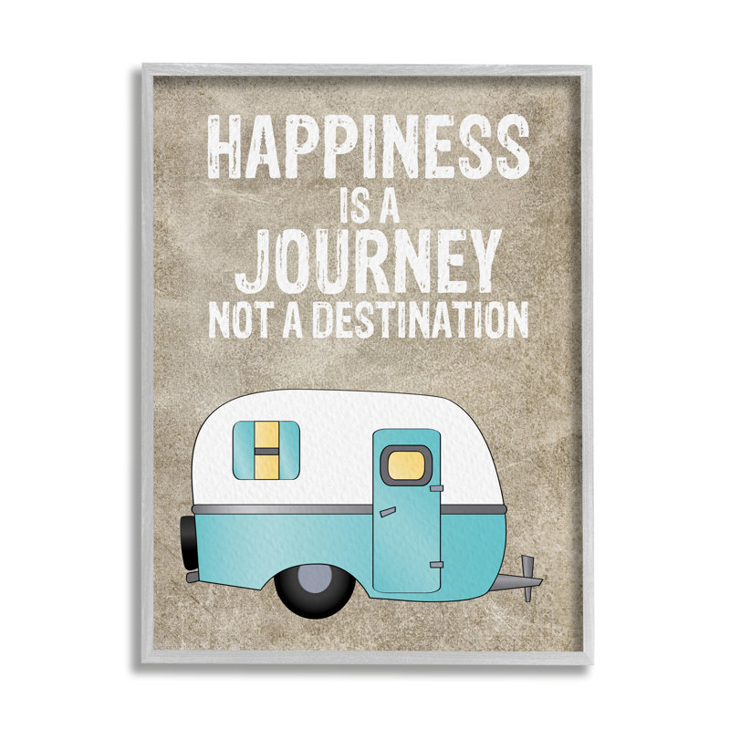 «Happiness Is A Journey», impression inspirante, L 24 po x H 30 po, Estampe numérique Farmhouse