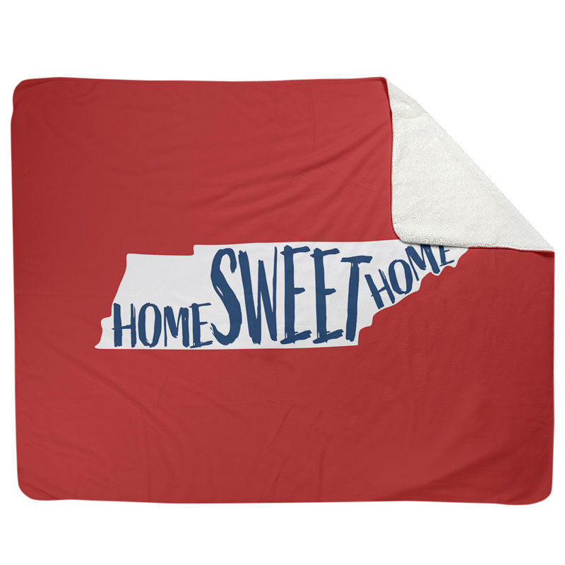 Jeté en polaires pour tennessee home, l 52,5 po x L 62,5 po, Rouge / Bleu