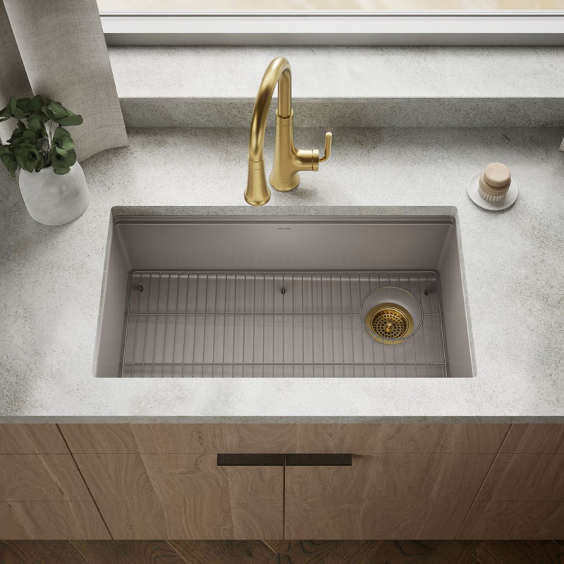 Billings 32-1/2 In. Undermount Single-Bowl Kitchen Sink, Beige