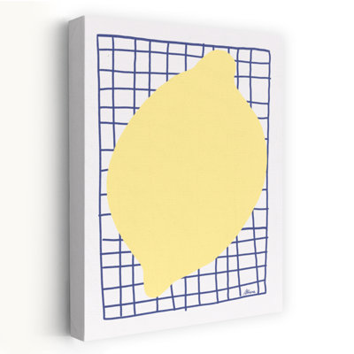 «Big Lemon», art moderne abstrait de fruits d'été