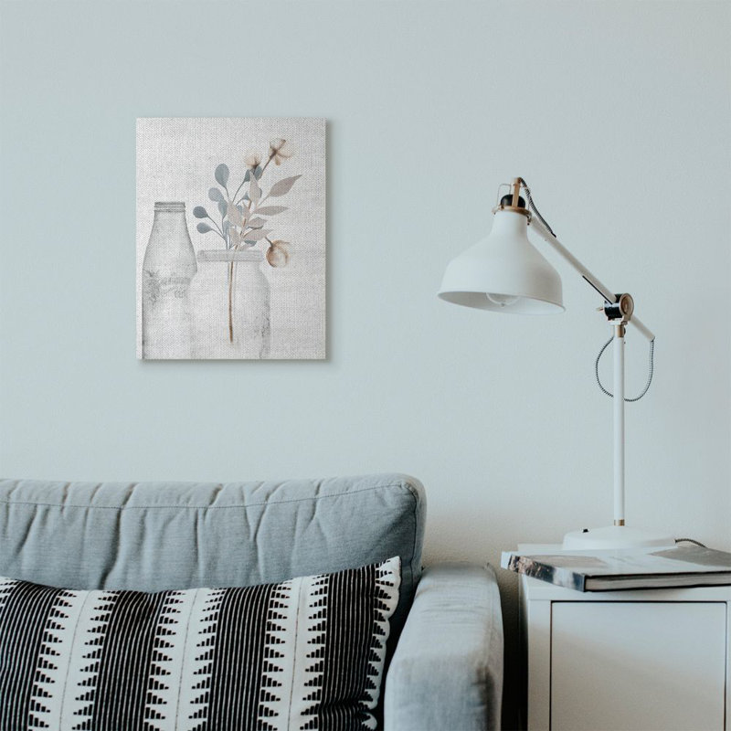 «Flower Jar Paint», impression sur toile, Toile tendue, H 20 po x l 16 po x P 1,5 po