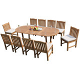 Mas Outdoor 11 - Piece Teak Dining Set