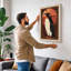 Geometric Penguin Art Deco 1 Piece Wrapped Canvas Wall Art-236721705-236721707