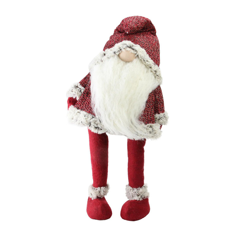 Gnome de Noël 25,25 po rouge rubis et blanc