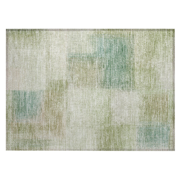 Neysa Washable Abstract Indoor / Outdoor Rug