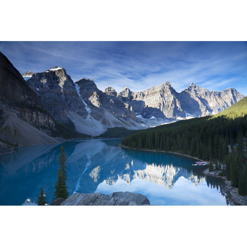 Moraine Lake Banff National Park by Dan_prat - No Frame Art Prints on Canvas, 61cm H x 91cm W