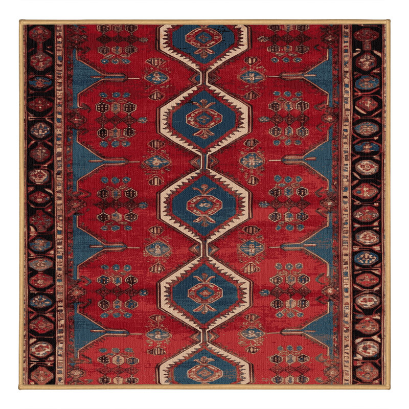 Tapis brun lavable à la machine, Carré 3 pi