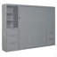 Grand lit escamotable mural avec placard, tiroirs et tablettes-12295970