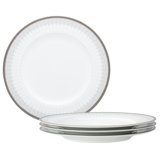 Assiettes à salade en colonnade argentée Noritake, 8 1/4 po