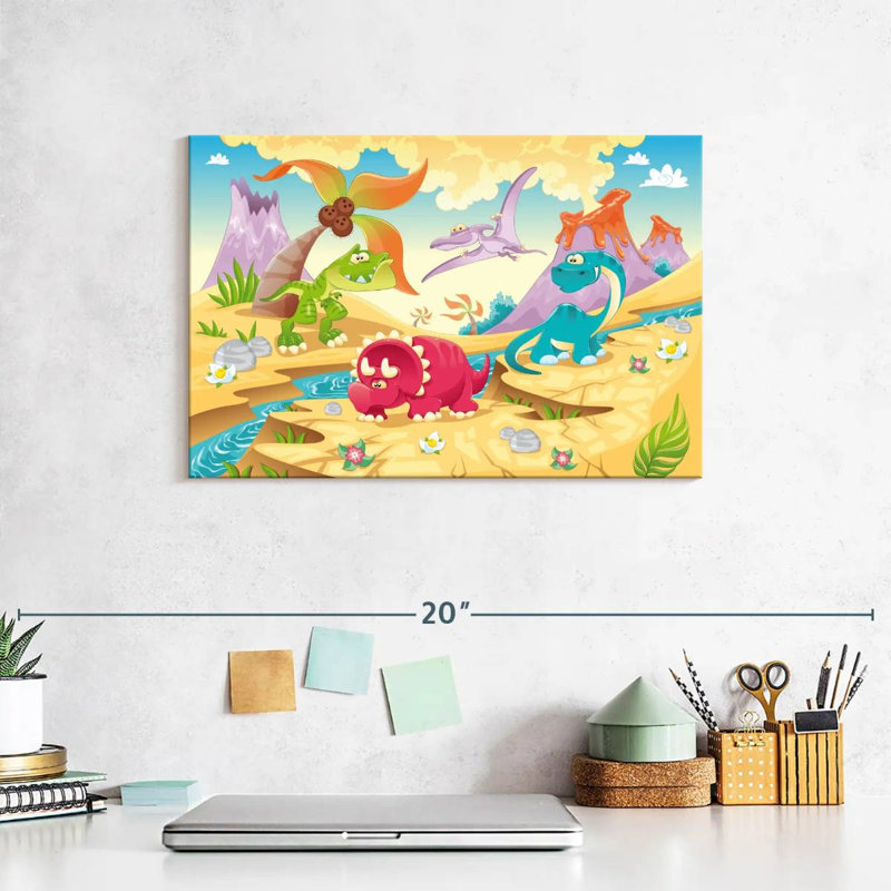 Ashelle Cartoon Dinosaurs, 8" H x 12" W