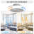 18 Inch Enclosed Ceiling Fan With Light And Remote, Flush Mount Bladeless Modern Low Profile Ceiling Fan For Bedroom Kitchen Dining Room