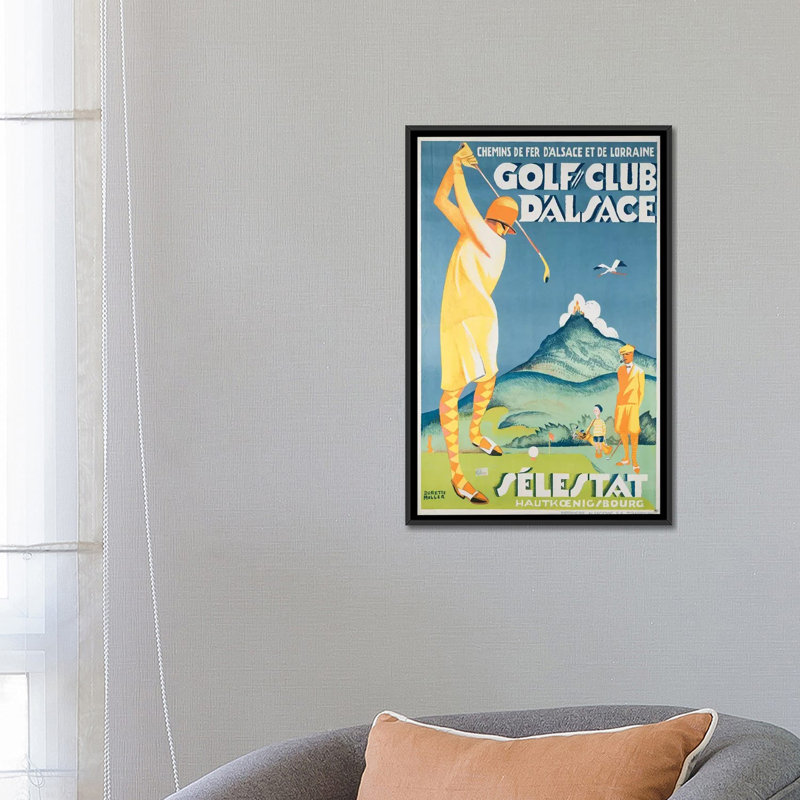 «Alsace Golf», impression sur toile, H 26 po x l 18 po x P 1,5 po, Papier d'art encadré noir