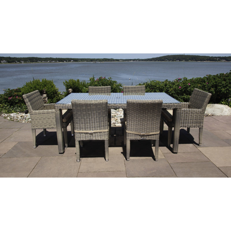 Corsica Outdoor 7 - Piece Dining Set with Cushions