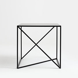 Quiana Frame Coffee Table, H45 x L50 x W50cm, Black