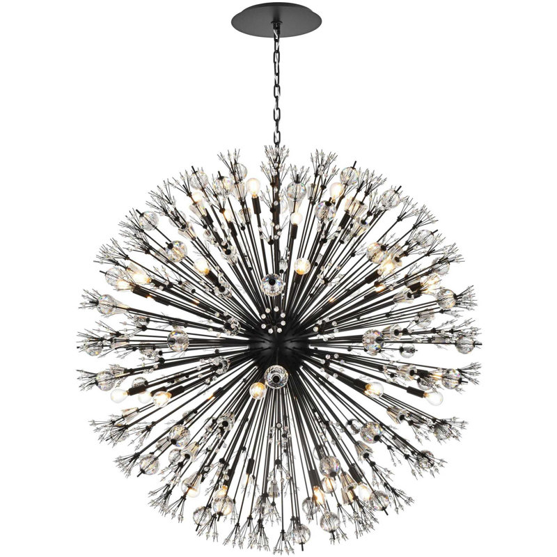 Étoile de cristal ronde de 50 po Vera Vera Hudspeth en or, Noir