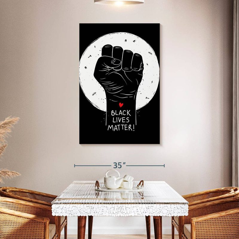 Khadjiah Racial Equality Slogan, 48" H x 32" W