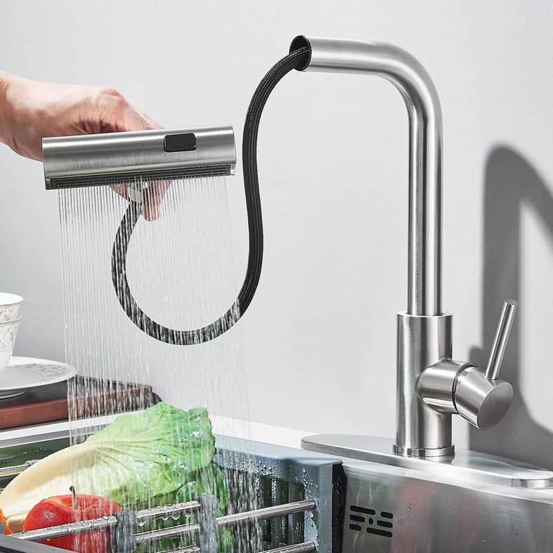 Senlesen Pull Out Kitchen Faucet, Brushed Nickel