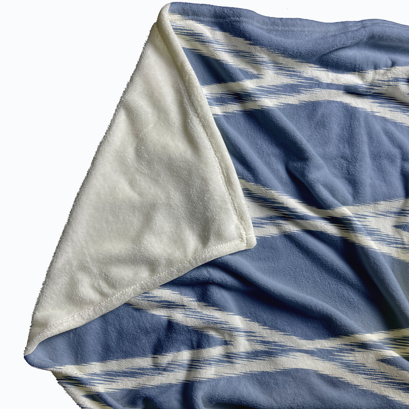 Rosalyn Ikat Blanket, Blue