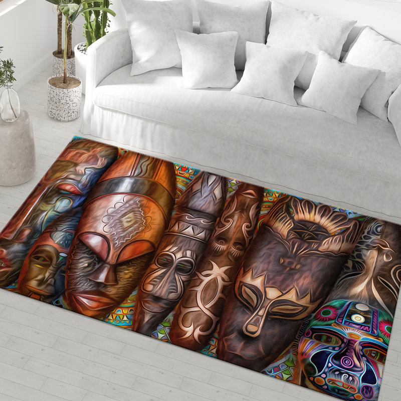 Vibrant Multi-Colored Floral Printed Non-Woven Soft Rug for a Pleasurable Indoor Décor Experience, Runner 2'8" x 9'2"