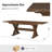  Neree 70.9-90.6"W Farmhouse Extendable Dining Table with Solid Wood Frame-912038114