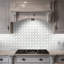 Calabria Frost Grid 12 in. x 12 in. Polished Marble Mosaic Floor and Wall Tile
