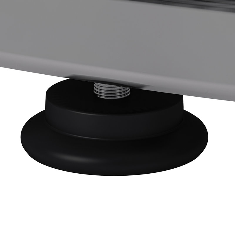 Table basse 31,50 "avec cadre en métal et verre trempé transparent, Argent