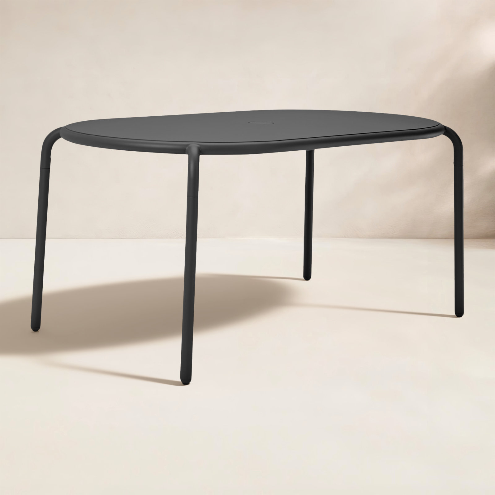 Toni 63" Patio Dining Table, Anthracite