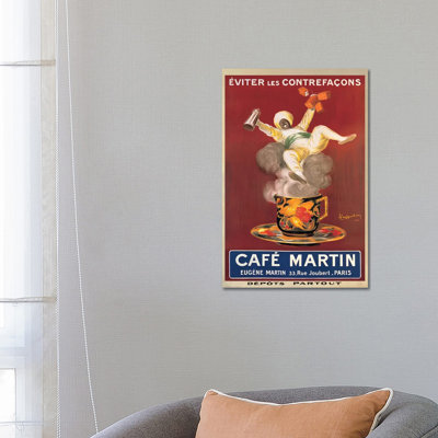 «Cafe Martin, 1921» par Leonetto Cappiello - reproduction d'art sur toile tendue
