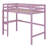 High Wood Loft Bed, With Safety Guardrail, Built-In Desk, Ladder-249197928