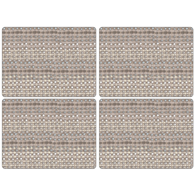 Abstract Multicolor Fabric Rectangle Placemats Set of 4