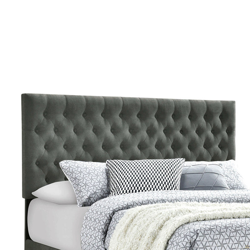 Lit de rangement tapissier très grand Eastern, Gris foncé