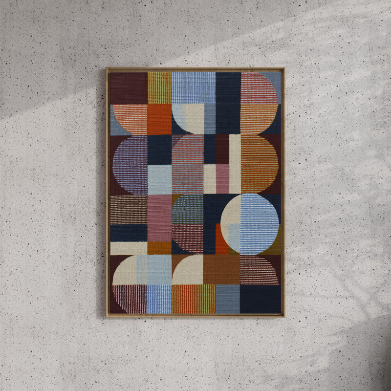 Woven Perspectives No. 18: impression géométrique abstraite, 12x16 in, Black