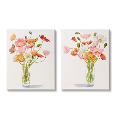 Bouquet de verre rose doux Dazzling Flower Blossoms
