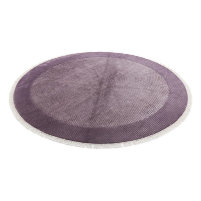 Tapis rond rond mauve
