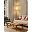Lampe sur pied d'angle moderne avec télécommande et interrupteur au pied, lampe sur pied à intensité variable avec réglage de la température de couleur, minuterie d'arrêt automatique et conception peu encombrante pour le salon ou la chambre à coucher