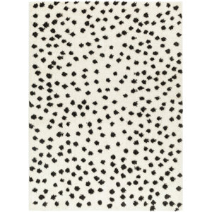 Wade Logan® Harrisonburg Shag Cream/Black Area Rug & Reviews | Wayfair