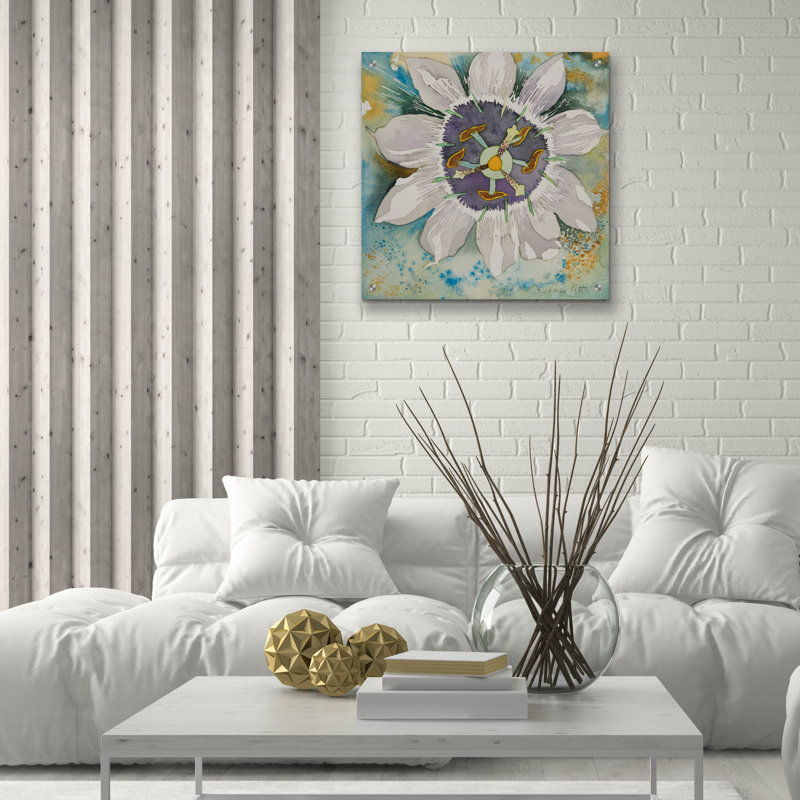 «Passion Flower» par Sharon Pitts, H 24 po x l 24 po x P 0,2 po