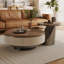 Table basse simple et moderne en noyer