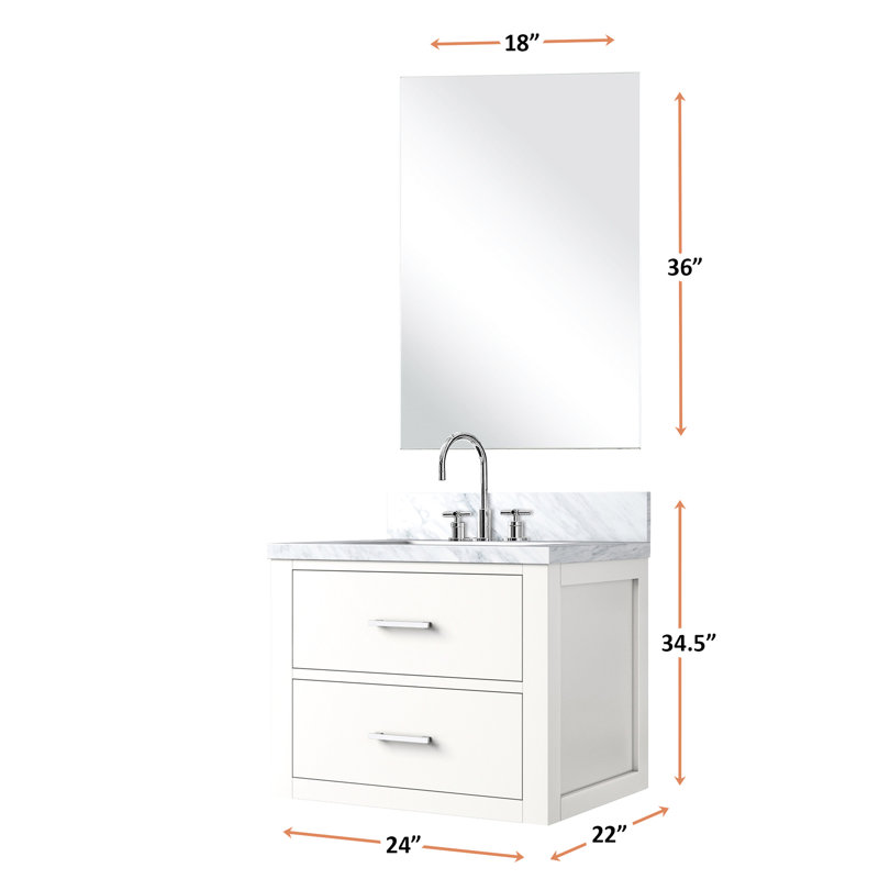 Meuble-lavabo blanc avec comptoir en acrylique, robinet et ensemble de miroir D, meuble-lavabo, robinet inclus, Blanc