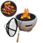 Arthurine Round Polyresin Smokeless Fire Pit