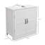 Meuble-lavabo de salle de bain, meuble-lavabo sur pied avec tablette ajustable, blanc (vasque non inclus)