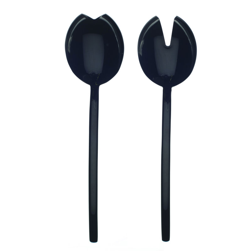 Couverts à salade raison (fourchette et cuillère), Or noir, L 9,5 po x l 3,25 po
