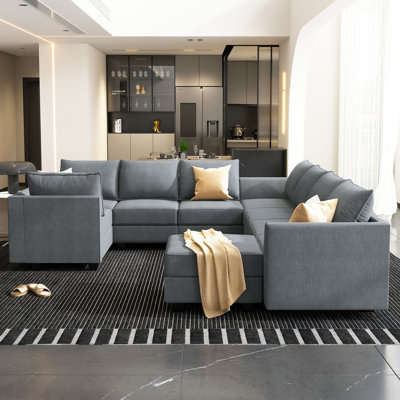 Modular U-Shaped Sectional with Storage 