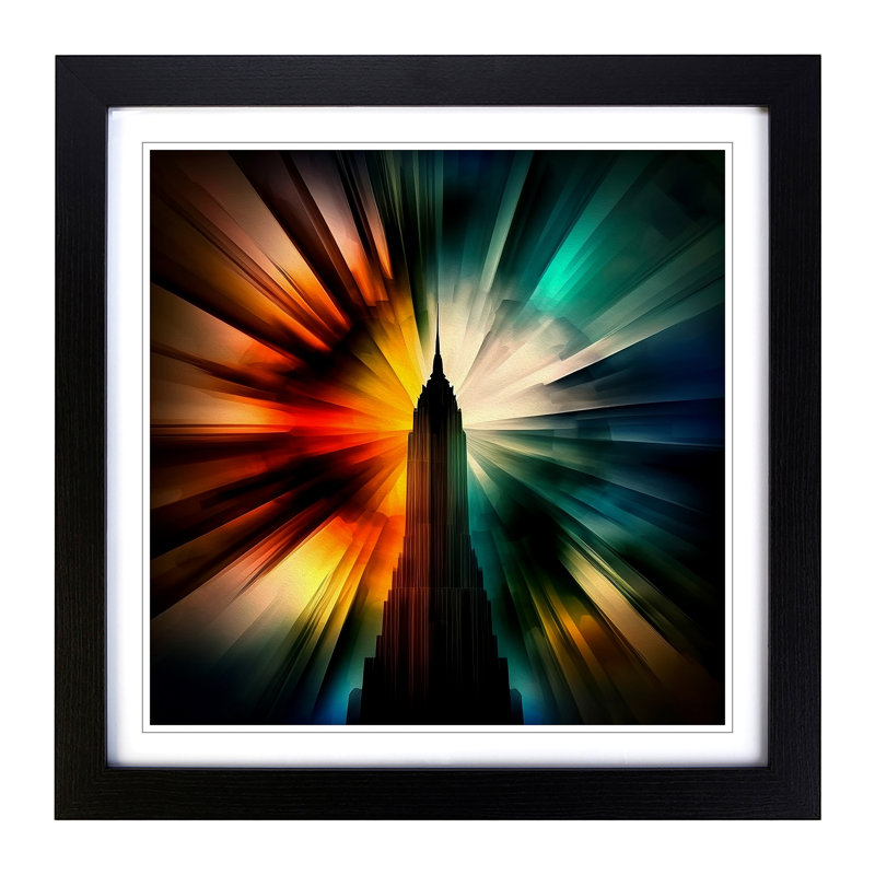 Single Picture Frame Print on Wood, Black