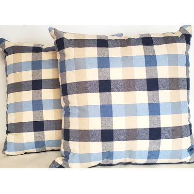 Bison Check Throw Pillow 2-PC Set