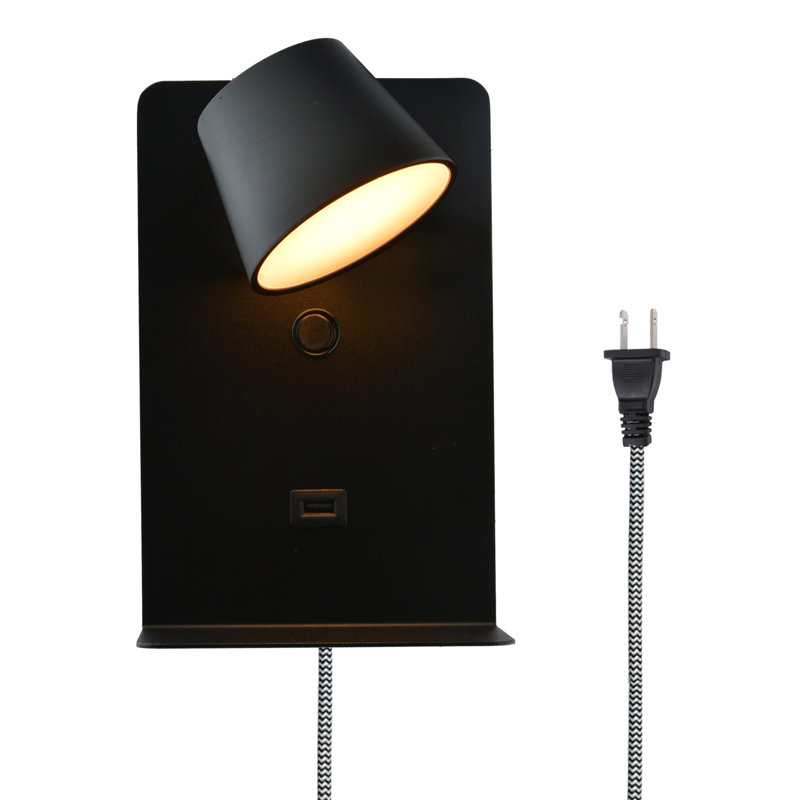 LED Plug-in Armed Sconce