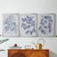 Bleu marine et lin botanique VI - Toile tendue avec châssis sur mesure - 3 pièces-588978242-588978270