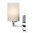 Sharyn 1-Light Indoor Chrome Wall Mount Sconce with White Frosted Glass Cylinder Shade