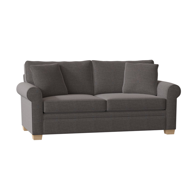 Quaker Upholstered 76'' Sofa, Unfinished, Palance Steel